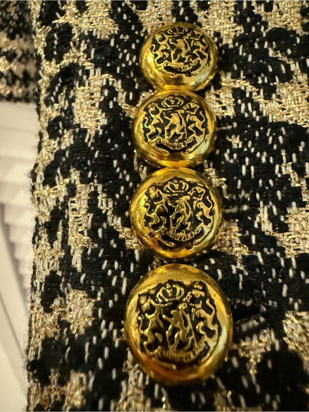 NWT Smythe Black and Cream Blazer - Picture 5 of 11
